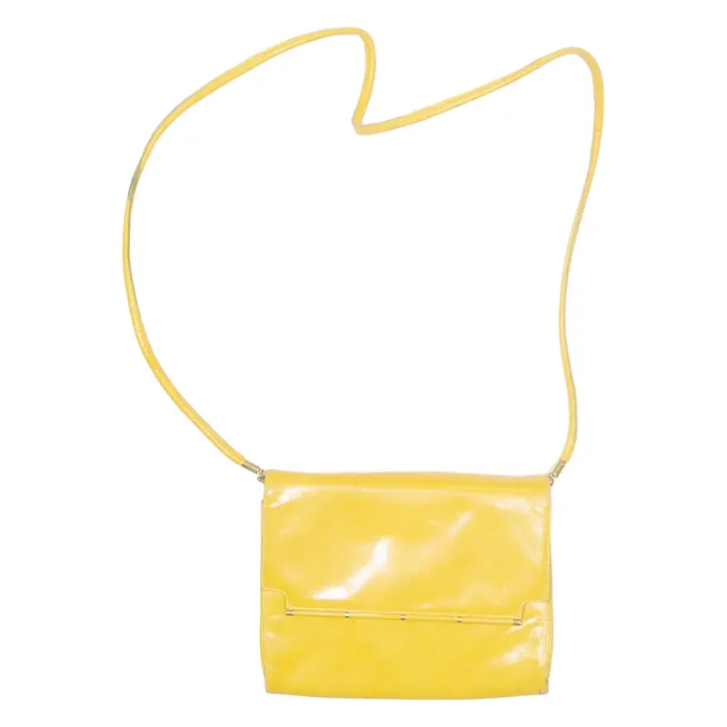 Womens Shoulder Bag Yellow Leather
