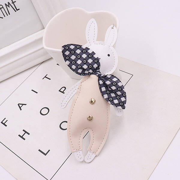 PU Leather Rabbit Keychain