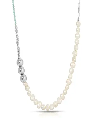Kloss Necklace | Metal Color: Silver | Gemstone: Aquamarine