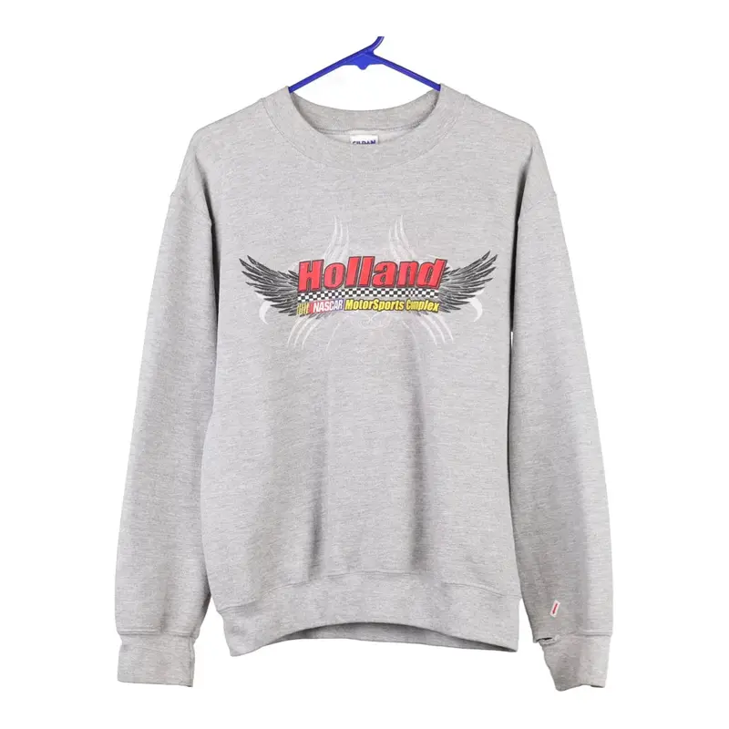 Gildan Sweatshirt - Small Grey Cotton Blend
