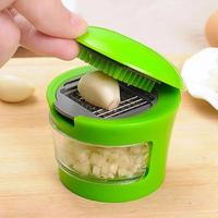 Manual Garlic Press, 1 Count Multifunctional Garlic Crusher with Container, Vegetable Chopper, Kitchenware, Kitchen Gadgets f...