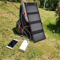 Foldable Solar Panels, Portable USB Charging for Outdoor Travel & Camping, High Efficiency Solar Powered Charger for Mobile P...