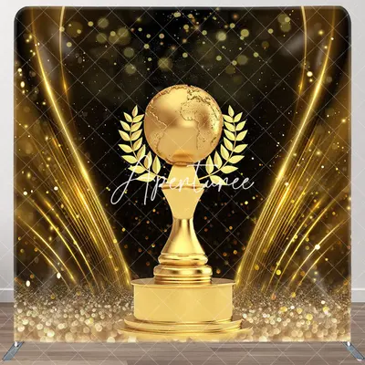 Aperturee Bokeh Black Golden Globe Award Pillow Case Backdrop, 6X6FT(1.8X1.8M), 111 USD, square double-sided backdrops, DSAHF...