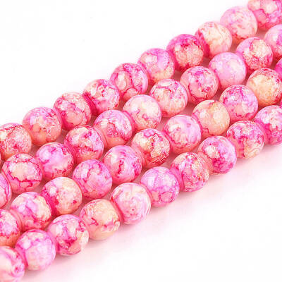 Baking Painted Glass Beads Strands