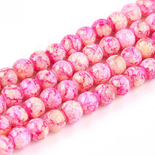 Baking Painted Glass Beads Strands