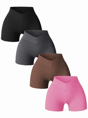 Women's High Waist Skinny Sports Gym Shorts, Sports High Waters Pants, Gym Shorts, Spandex Short, Gym Clothing, Ladies Fall S...