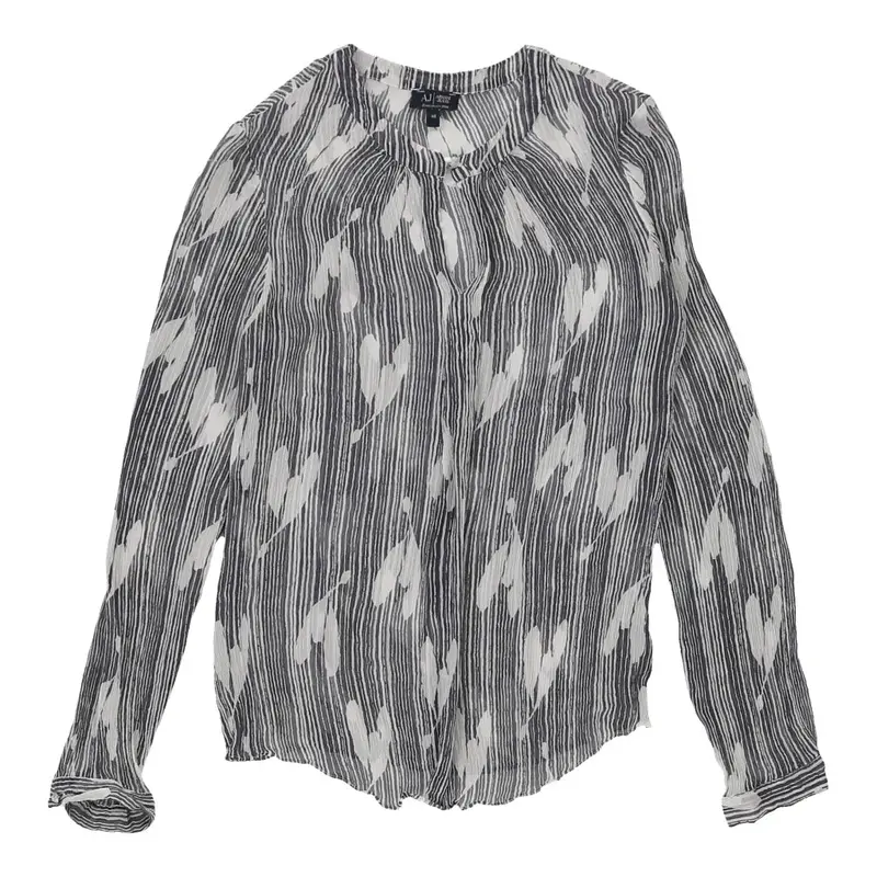 Armani Jeans Sheer Blouse - Medium Navy Viscose | Size: medium