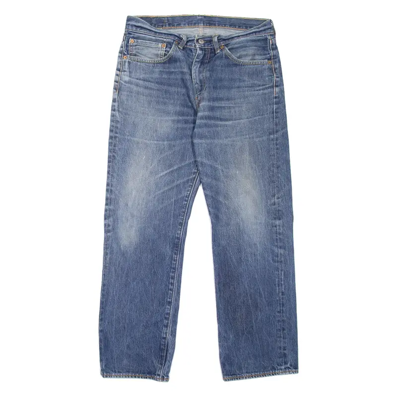LEVI'S 751 Jeans Mens Blue Regular Straight Stone Wash W34 L30