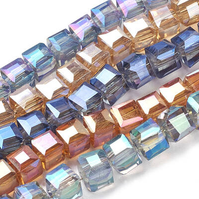 Electroplate Glass Bead Strands