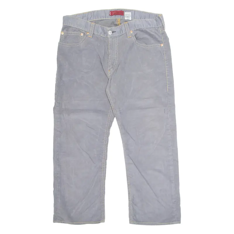 LEVI'S Womens Corduroy Trousers Purple Loose Straight W40 L30
