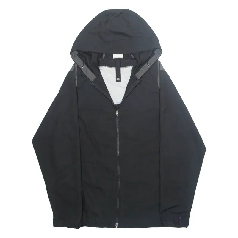 NIKE Mens Rain Jacket Black Hooded L