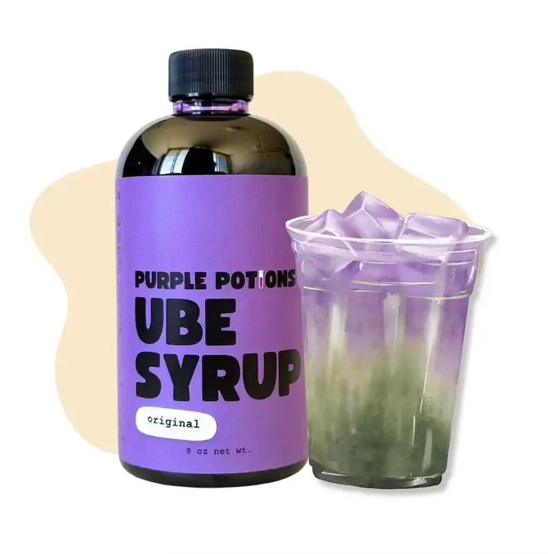 Ube Syrup for Making Ube Lattes  - Original Ube Flavor Beverage Add to Milk, Matcha, Coffee Natural Sweet coffee syrup matcha...