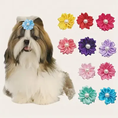 Cat Headdress, Random Color Dog Headdress Flower, Floral Headwear, Pet Hair Accessories, Pet Headwear, Pet Decoration