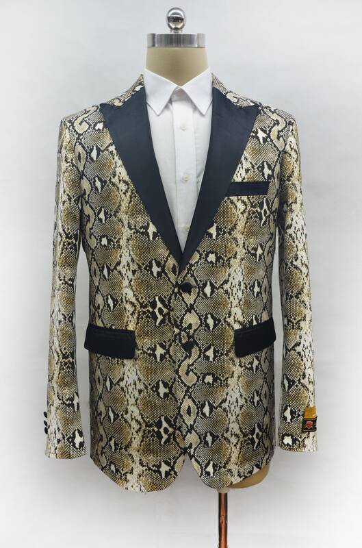 Mens Jacket Snakeskin Blazer Snake Skin