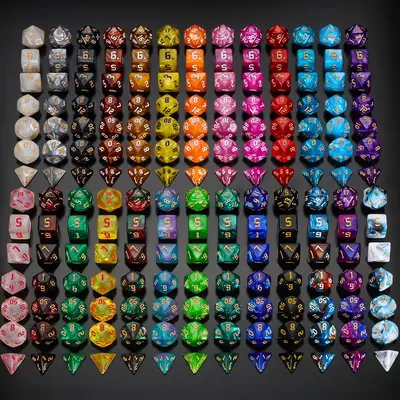 DND Dice Set - Polyhedral Dice, D&D Dice Sets with bag,dice sets of D4 D6 D8 D10 D12 D20 compatible with Dungeons and Dragon...