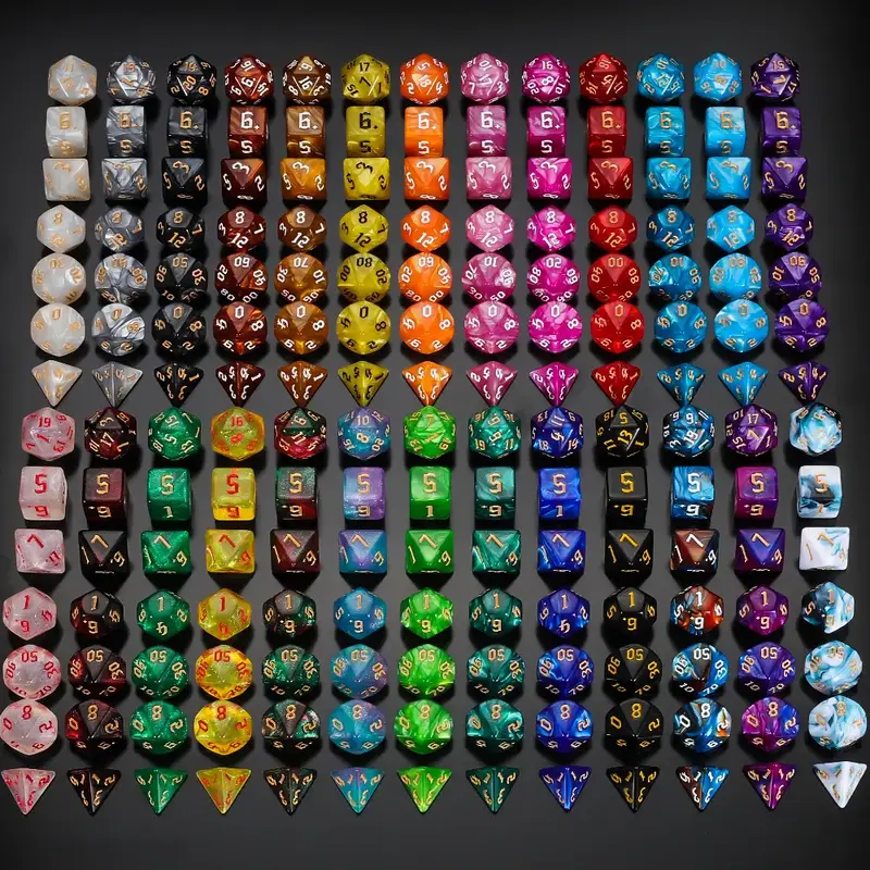 DND Dice Set - Polyhedral Dice, D&D Dice Sets with bag,dice sets of D4 D6 D8 D10 D12 D20 compatible with  Dungeons and Dragon...