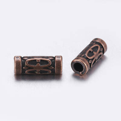 Tibetan Style Alloy Tube Beads