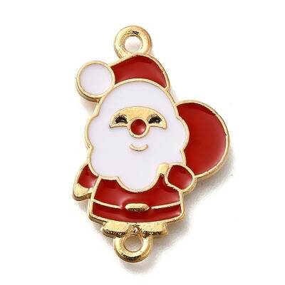 Christmas Alloy Red Enamel Links