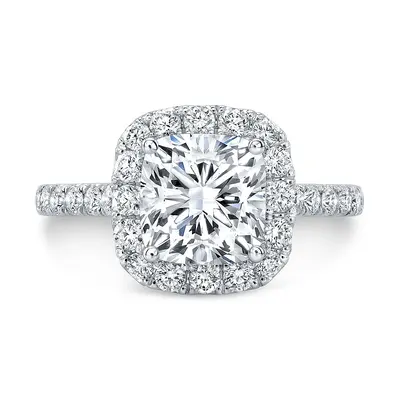 10K White Gold Moissanite Wedding Ring