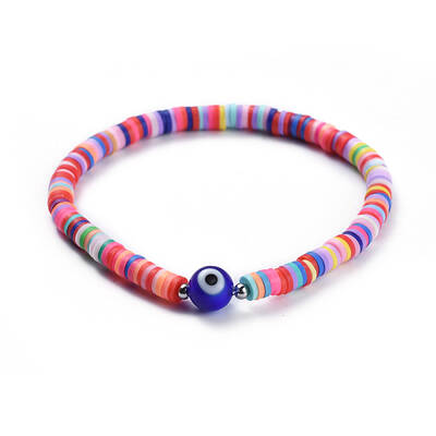 Handmade Polymer Clay Braided Bead Bracelets