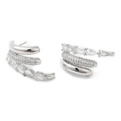 Crystal Rhinestone Claw Stud Earrings