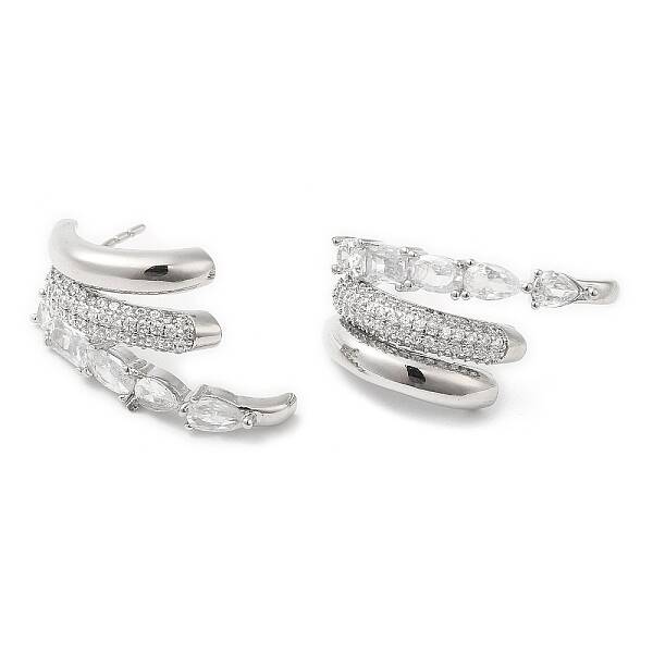 Crystal Rhinestone Claw Stud Earrings