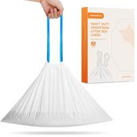 MeoWant Litter Box Liners for MW-SC01 Automatic Cat Litter Box, 20 pieces, 18 x 12.6 inch, White