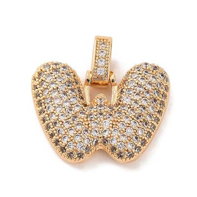 Brass Micro Pave Cubic Zirconia Pendants