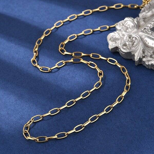 Brass Cable Chain Necklaces for Women Men