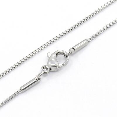 Tarnish Resistant Women's 304 Stainless Steel Box Chain Necklaces