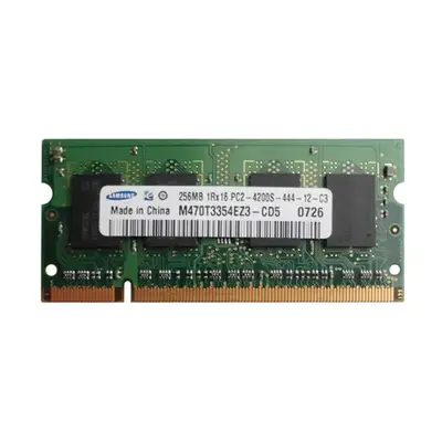 Samsung M470T3354BZ3-CD5 | 256MB DDR2-533MHz PC2-4200 Non-ECC Unbuffered SODIMM CL4 1Rx16 1.8V 200-Pin Memory Module