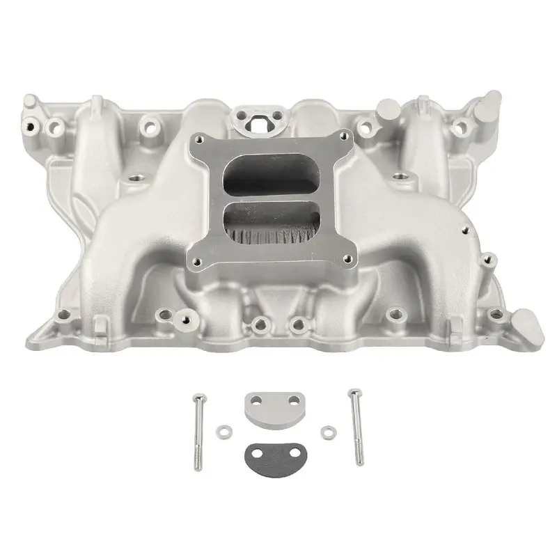 small block ford cleveland 351 2v aluminum intake manifold satin finish - KSP Performance