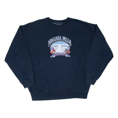 JOHN GALT Niagara Falls Mens Sweatshirt Blue USA XL