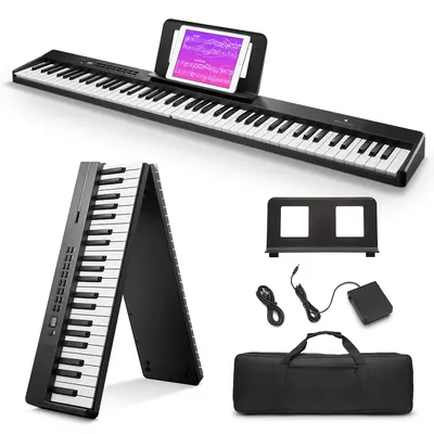 Donner DP-10 Foldable Semi-Weighted Digital Piano - Piano