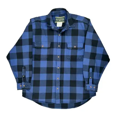 Field & Stream Checked Flannel Shirt - XL Black Cotton