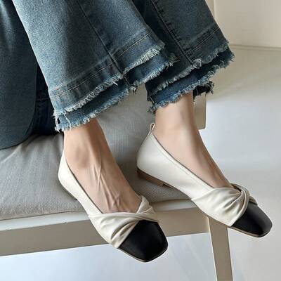 CHIKO Shagueita Square Toe Block Heels Pumps Shoes