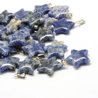 Star Natural Blue Spot Jasper Pendants