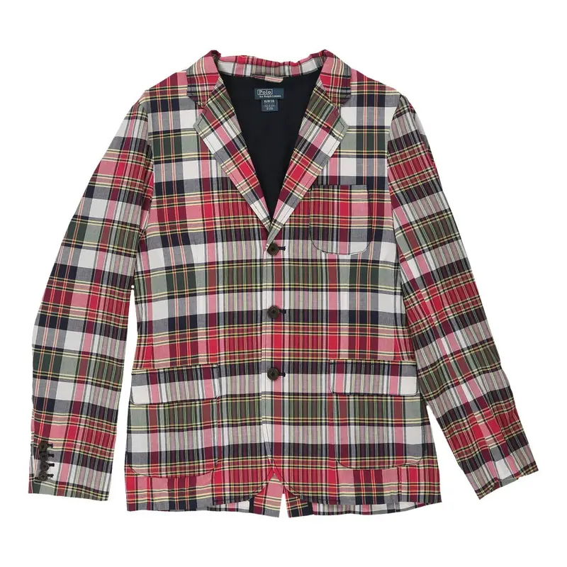 Age 14-16 Ralph Lauren Checked Blazer - XL Multicoloured Cotton