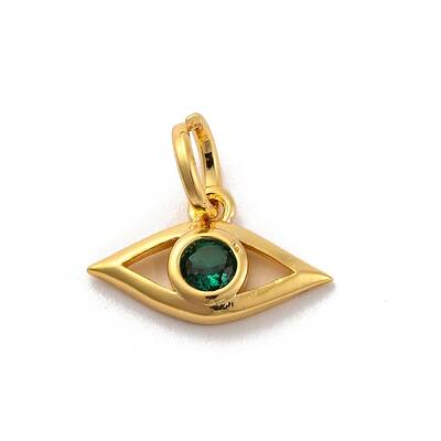 Brass Micro Pave Cubic Zirconia Charms