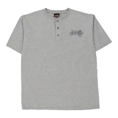 Appleton, Wisconsin Harley Davidson Graphic T-Shirt - Large Grey Cotton