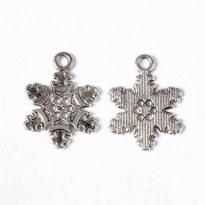 Tibetan Style Alloy Snowflake Pendants