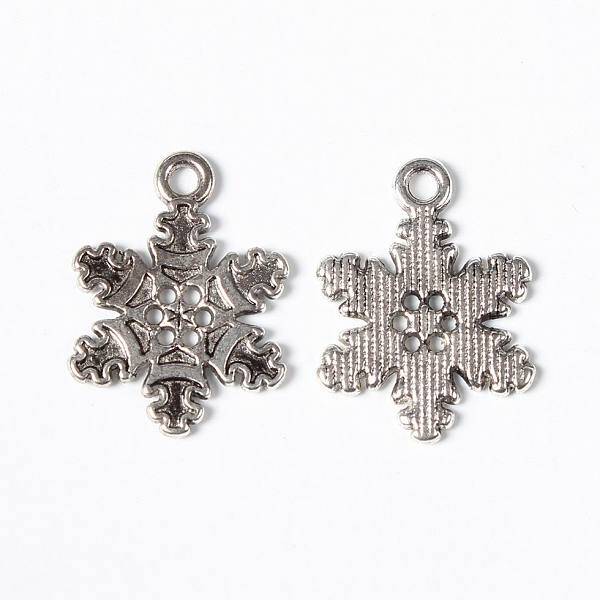 Tibetan Style Alloy Snowflake Pendants