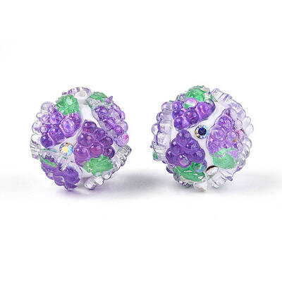 Fruit Round Resin Beads