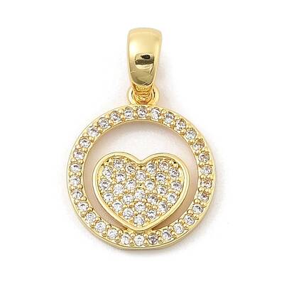 Rack Plating Leaf Brass Clear Cubic Zirconia Pendants