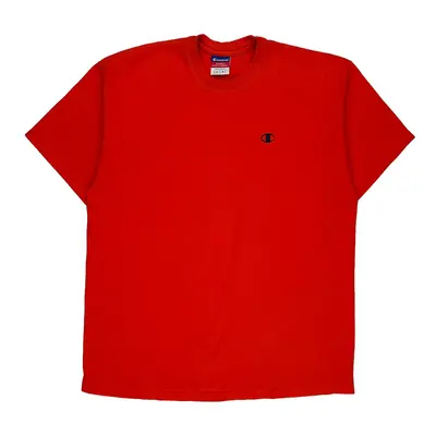 Champion T-Shirt - Large Red Cotton | Size: large