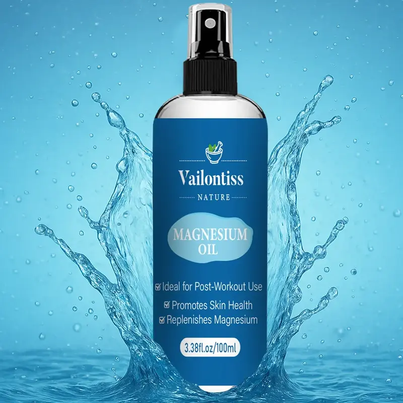 Magnesium Oil Spray for Feet, Ancient Mineral Magnesium Oil Spray, Localized Magnesium Supplement for Skin & Body, 3.38 Fl.oz