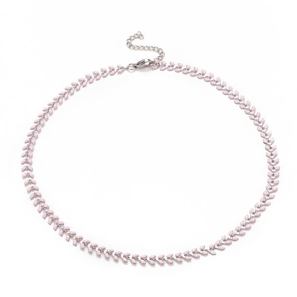 Enamel Wheat Link Chain Necklace
