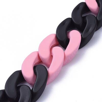 Handmade Opaque Spray Painted Acrylic Curb Chains