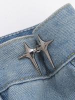 Star Design Cufflinks, Fashionable Jeans Waist Adjustment Buttons for Women & Men, Trendy All-match & Exquisite Clothes Acces...