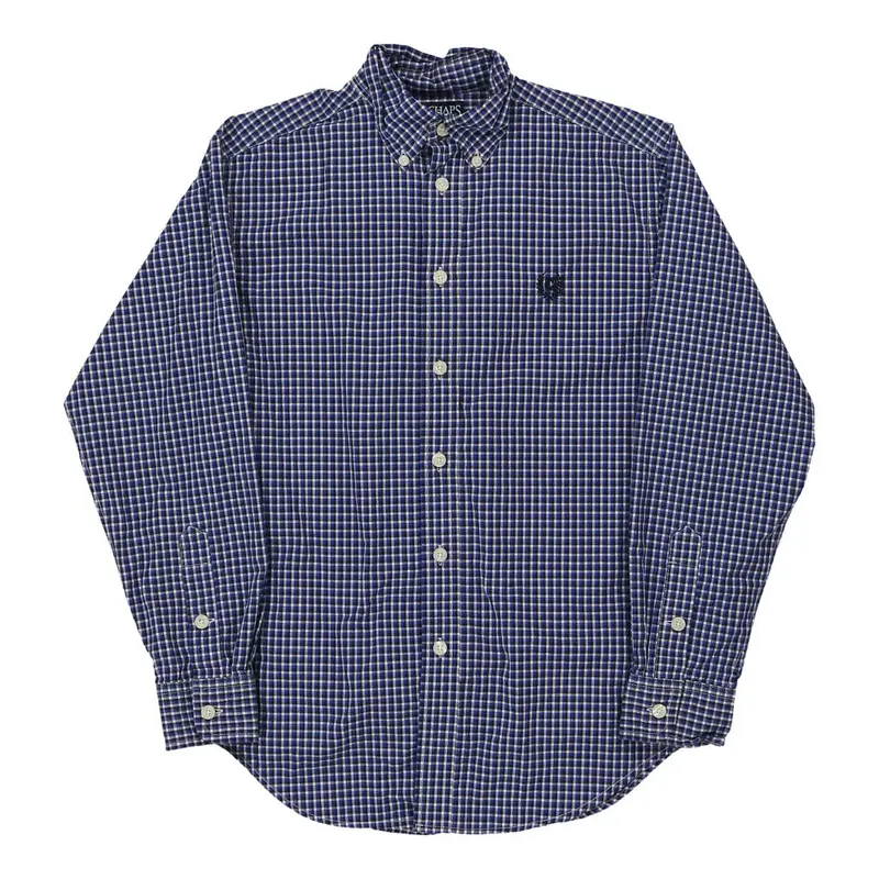 Age 10 Chaps Ralph Lauren Checked Shirt - Medium Navy Cotton